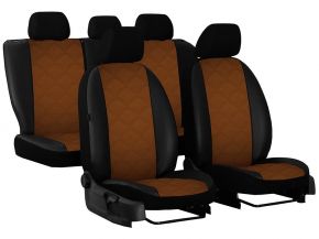 Housse de siège de voiture sur mesure Cuir - Imprimé AUDI Q7 II 7p. (2015-2020)