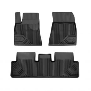 3D Tapis en caoutchouc No.77 pour TESLA MODEL 3 (pour versions sans pompe á chaleur) 2017-up (3 pcs)