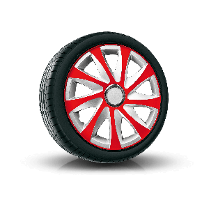 Enjoliveurs pour MITSUBISHI 15", DRIFT EXTRA rouge-argent 4pcs