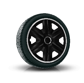 Enjoliveurs pour MITSUBISHI 15", FAST LUX argent-noir  4pcs
