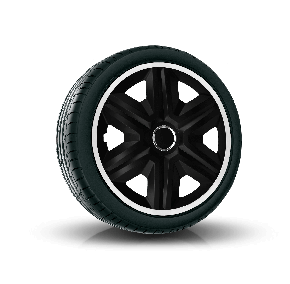 Enjoliveurs pour MITSUBISHI 15", FAST LUX BLANC-NOIR 4 pcs