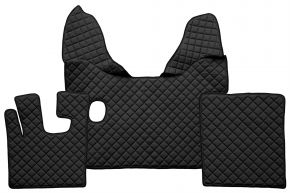 Tapis en simili cuir Q pour DAF XF 105 (01.2006-12.2013) - manuelle - Noir