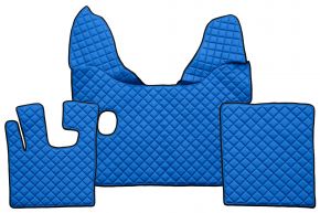 Tapis en simili cuir Q pour DAF XF 105 (01.2006-12.2013) - manuelle - Bleu