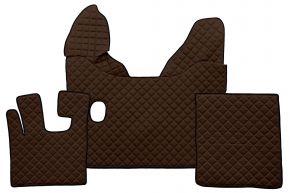 Tapis en simili cuir Q pour DAF XF 105 (01.2006-12.2013) - manuelle - Marron