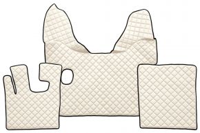 Tapis en simili cuir Q pour DAF XF 105 (01.2006-12.2013) - manuelle - Beige clair