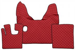 Tapis en simili cuir Q pour DAF XF 105 (01.2006-12.2013) - manuelle - Rouge