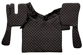 Tapis en simili cuir Q pour VOLVO FH 3 (01.2009-12.2012) - automatique/manuelle - Noir/rouge