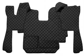Tapis en simili cuir Q pour SCANIA R (01.2005-12.2010) - automatique - Noir