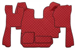 Tapis en simili cuir Q pour SCANIA R (01.2005-12.2010) - automatique - Rouge