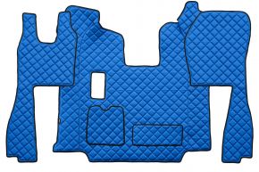 Tapis en simili cuir Q pour SCANIA R (01.2011-12.2016) - manuelle - sièges ordinaires (hors RECARO) - Bleu