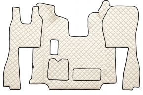 Tapis en simili cuir Q pour SCANIA R (01.2011-12.2016) - manuelle - sièges ordinaires (hors RECARO) - Beige clair