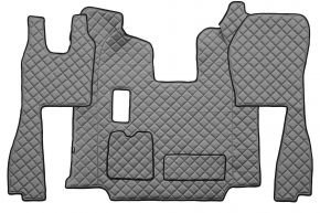 Tapis en simili cuir Q pour SCANIA R (01.2011-12.2016) - manuelle - sièges ordinaires (hors RECARO) - Gris