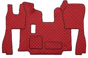 Tapis en simili cuir Q pour SCANIA R (01.2011-12.2016) - manuelle - sièges ordinaires (hors RECARO) - Rouge