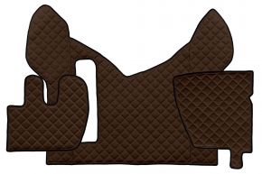 Tapis en simili cuir Q pour RENAULT PREMIUM II (01.2005-12.2013) - Marron