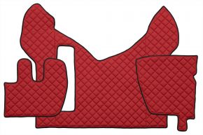 Tapis en simili cuir Q pour RENAULT PREMIUM II (01.2005-12.2013) - Rouge
