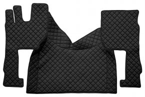 Tapis en simili cuir Q pour VOLVO FH 5 (dès 01.2020) - automatique - siège passager pneumatique - Noir