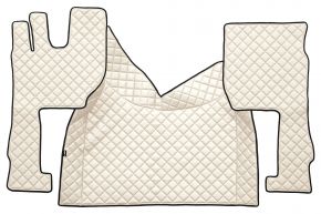 Tapis en simili cuir Q pour VOLVO FH 5 (dès 01.2020) - automatique - siège passager pneumatique - Beige clair