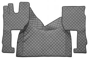 Tapis en simili cuir Q pour VOLVO FH 5 (dès 01.2020) - automatique - siège passager pneumatique - Gris