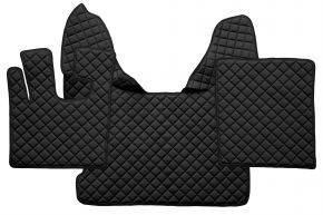 Tapis en simili cuir Q pour DAF XF 105 (01.2006-12.2013) - automatique - Noir