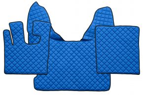 Tapis en simili cuir Q pour DAF XF 105 (01.2006-12.2013) - automatique - Bleu