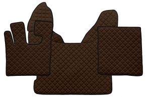Tapis en simili cuir Q pour DAF XF 105 (01.2006-12.2013) - automatique - Marron