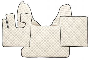Tapis en simili cuir Q pour DAF XF 105 (01.2006-12.2013) - automatique - Beige clair