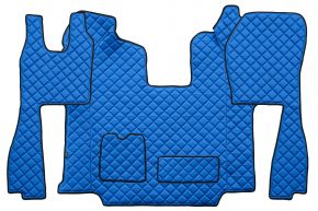 Tapis en simili cuir Q pour SCANIA R (01.2011-12.2016) - automatique - sièges ordinaires (hors RECARO) - Bleu