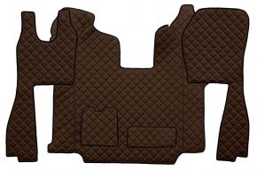 Tapis en simili cuir Q pour SCANIA R (01.2011-12.2016) - automatique - sièges ordinaires (hors RECARO) - Marron