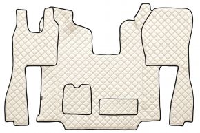 Tapis en simili cuir Q pour SCANIA R (01.2011-12.2016) - automatique - sièges ordinaires (hors RECARO) - Beige clair