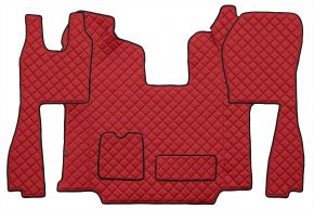 Tapis en simili cuir Q pour SCANIA R (01.2011-12.2016) - automatique - sièges ordinaires (hors RECARO) - Rouge