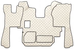 Tapis en simili cuir Q pour SCANIA R (01.2005-12.2010) - manuelle - Beige clair