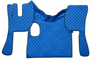 Tapis en simili cuir Q pour VOLVO FH 3 (01.2009-12.2012) - manuelle - Bleu
