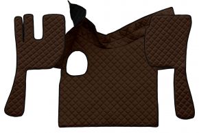 Tapis en simili cuir Q pour VOLVO FH 3 (01.2009-12.2012) - manuelle - Marron