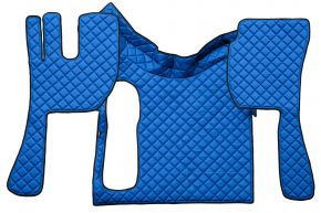 Tapis en simili cuir Q pour VOLVO FH 3 (01.2009-12.2012) - manuelle - grande ouverture - Bleu