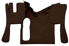Tapis en simili cuir Q pour VOLVO FH 3 (01.2009-12.2012) - manuelle - grande ouverture - Marron