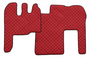 Tapis en simili cuir Q pour RENAULT MAGNUM MILLENIUM (01.2002-12.2007) - Rouge