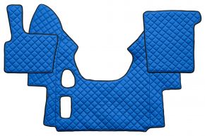 Tapis en simili cuir Q pour DAF XF 95 (01.1997-12.2005) - manuelle - Bleu