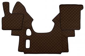 Tapis en simili cuir Q pour DAF XF 95 (01.1997-12.2005) - manuelle - Marron