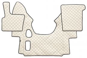 Tapis en simili cuir Q pour DAF XF 95 (01.1997-12.2005) - manuelle - Beige clair