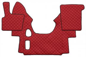 Tapis en simili cuir Q pour DAF XF 95 (01.1997-12.2005) - manuelle - Rouge