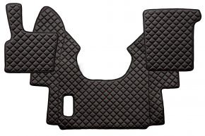Tapis en simili cuir Q pour DAF XF 95 (01.1997-12.2005) - automatique - Noir/rouge