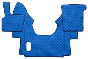 Tapis en simili cuir Q pour DAF XF 95 (01.1997-12.2005) - automatique - Bleu