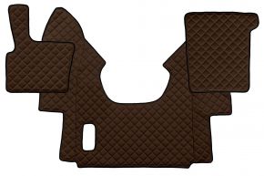 Tapis en simili cuir Q pour DAF XF 95 (01.1997-12.2005) - automatique - Marron