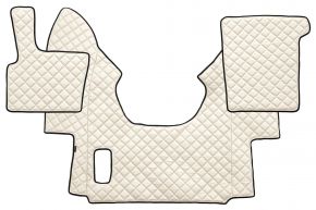 Tapis en simili cuir Q pour DAF XF 95 (01.1997-12.2005) - automatique - Beige clair