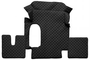 Tapis en simili cuir Q pour MAN TGA (01.2000-12.2010) - Noir