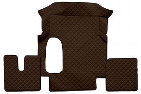 Tapis en simili cuir Q pour MAN TGA (01.2000-12.2010) - Marron