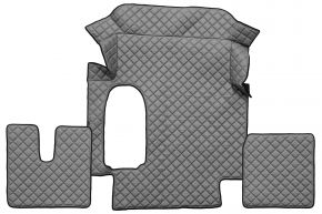 Tapis en simili cuir Q pour MAN TGA (01.2000-12.2010) - Gris