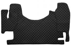 Tapis en simili cuir Q pour MERCEDES ACTROS MP 3 (01.2007-12.2010) - tunnel haut - Noir
