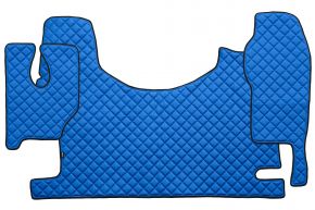 Tapis en simili cuir Q pour MERCEDES ACTROS MP 3 (01.2007-12.2010) - tunnel haut - Bleu