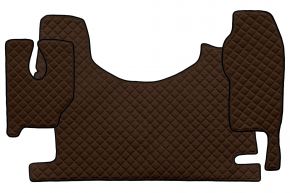 Tapis en simili cuir Q pour MERCEDES ACTROS MP 3 (01.2007-12.2010) - tunnel haut - Marron